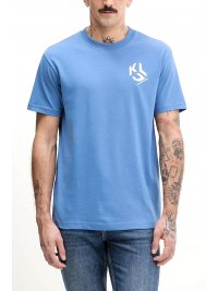 KARL LAGERFELD JEANS KARL LAGERFELD JEANS T-SHIRT REGULAR FIT MONOGRAM TEE ΜΠΛΕ