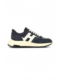 HOGAN HOGAN ΠΑΠΟΥΤΣΙΑ SNEAKERS HYPERLIGHT ALLACCIATO H ΔΕΡΜΑ ΜΠΛΕ-ΛΕΥΚΟ