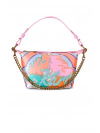 KURT GEIGER KURT GEIGER ΤΣΑΝΤΑ ΩΜΟΥ KURT SOFT SHOULDER BAG LOGO ΡΟΖ/ΠΟΛΥΧΡΩΜΟ