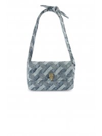 KURT GEIGER KURT GEIGER ΤΣΑΝΤΑ ΩΜΟΥ ΚENSINGTON KNOT SHOULDER TZIN LOGO DENIM