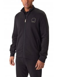 KARL LAGERFELD KARL LAGERFELD ΦΟΥΤΕΡ ZIPHOOD GOLD LOGO ΜΑΥΡΟ