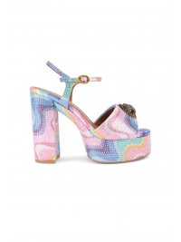 KURT GEIGER KURT GEIGER ΠΑΠΟΥΤΣΙΑ ΠΕΔΙΛΑ KENSINGTON PLATFORM SDL ΣΤΡΑΣ LOGO ΠΟΛΥΧΡΩΜΟ