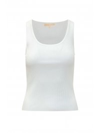 MICHAEL KORS MICHAEL KORS TANK TOP RIBBED ΛΕΥΚΟ
