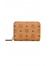 MCM MCM ΠΟΡΤΟΦΟΛΙ AREN ZIP AROUND MINI COGNAC VIS L ΚΟΝΙΑΚ
