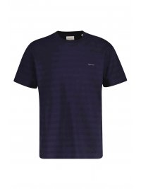 GANT GANT T-SHIRT TEXTURE STRIPE SS ΜΠΛΕ