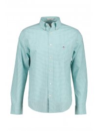 GANT GANT ΠΟΥΚΑΜΙΣΟ ΚΑΡΩ REG CLASSIC POPLIN GINGHAM SHIRT ΜΕΝΤΑ-ΛΕΥΚΟ
