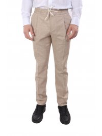HUGO HUGO ΠΑΝΤΕΛΟΝΙ CHINO SLIM FIT ΚΟΡΔΟΝΙ ΜΕΣΗ GETLIN251F3 ΜΠΕΖ