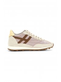 HOGAN HOGAN ΠΑΠΟΥΤΣΙΑ SNEAKERS ALLACCIATO H LOGO ΕΚΡΟΥ-ΡΟΖ
