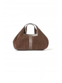 TWINSET TWINSET ΤΣΑΝΤΑ ΧΕΙΡΟΣ TOTE ΔΕΡΜΑ SUEDE ΚΑΦΕ