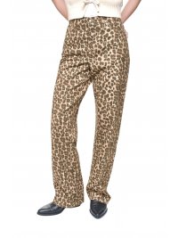 DKNY DKNY ΠΑΝΤΕΛΟΝΙ JEANS LEOPARD PRINT ΤΣΕΠΕΣ ΜΠΕΖ-ΜΑΥΡΟ