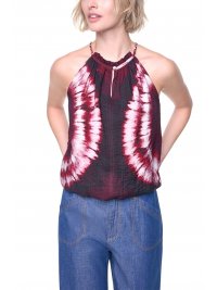 DKNY DKNY TANK TOP ΕΜΠΡΙΜΕ ΠΙΕΤΑ ΜΠΟΡΝΤΩ