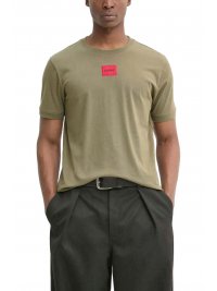 HUGO HUGO T-SHIRT DIRAGOLINO212 LOGO ΧΑΚΙ