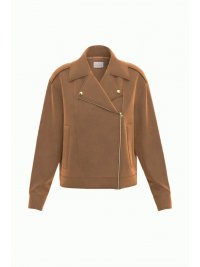 MARELLA MARELLA EMME ΜΠΟΥΦΑΝ EMMDOMINO JACKET ΜΕ ΟΨΗ SUEDE ΤΣΕΠΕΣ ΚΑΦΕ