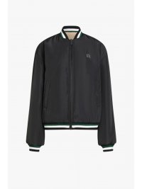 KARL LAGERFELD KARL LAGERFELD ΜΠΟΥΦΑΝ BOMBER ΔΙΠΛΗΣ ΟΨΗΣ IKON REVERSIBLE VARSITY OVERSIZED FIT LOGO ΜΑΥΡΟ-ΜΠΕΖ