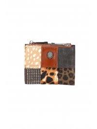 KURT GEIGER KURT GEIGER ΠΟΡΤΟΦΟΛΙ CELIA MINI PURSE ΣΧΕΔΙΑ ΣΤΡΑΣ LOGO ΚΑΦΕ/ΠΟΛΥΧΡΩΜΟ