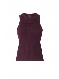 PINKO PINKO ΑΜΑΝΙΚΟ ΤΟΠ  NEWCASTLE TANKTOP ΜΠΟΡΝΤΩ