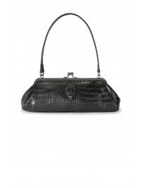 KURT GEIGER KURT GEIGER ΤΣΑΝΤΑ ΧΕΙΡΟΣ/ΩΜΟΥ KENSINGTON FRAME BAG DR ΚΡΟΚΟ LOGO MAYΡΟ