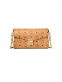 MCM MCM ΤΣΑΝΤΑ CROSSBODY TRACY MILLIE FLAP CROSS MED COGNAC VIS R ΚΟΝΙΑΚ